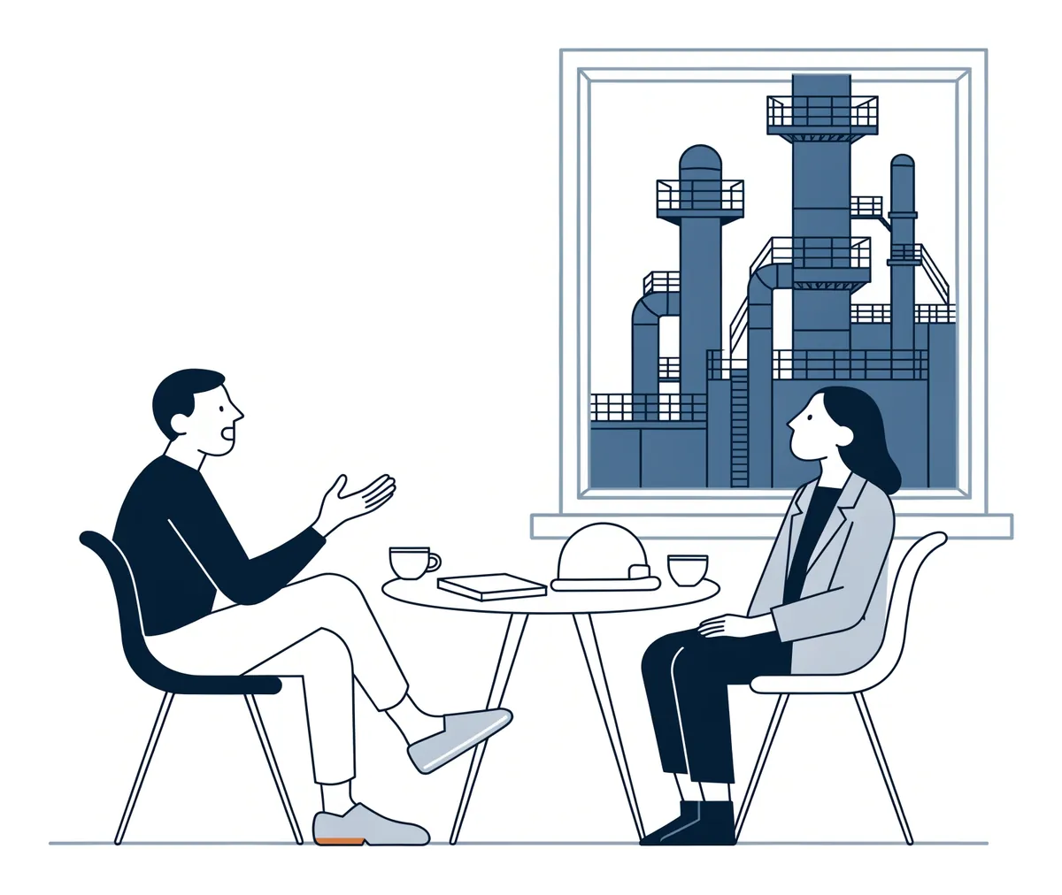 Illustration : séance de coaching en tête-à-tête